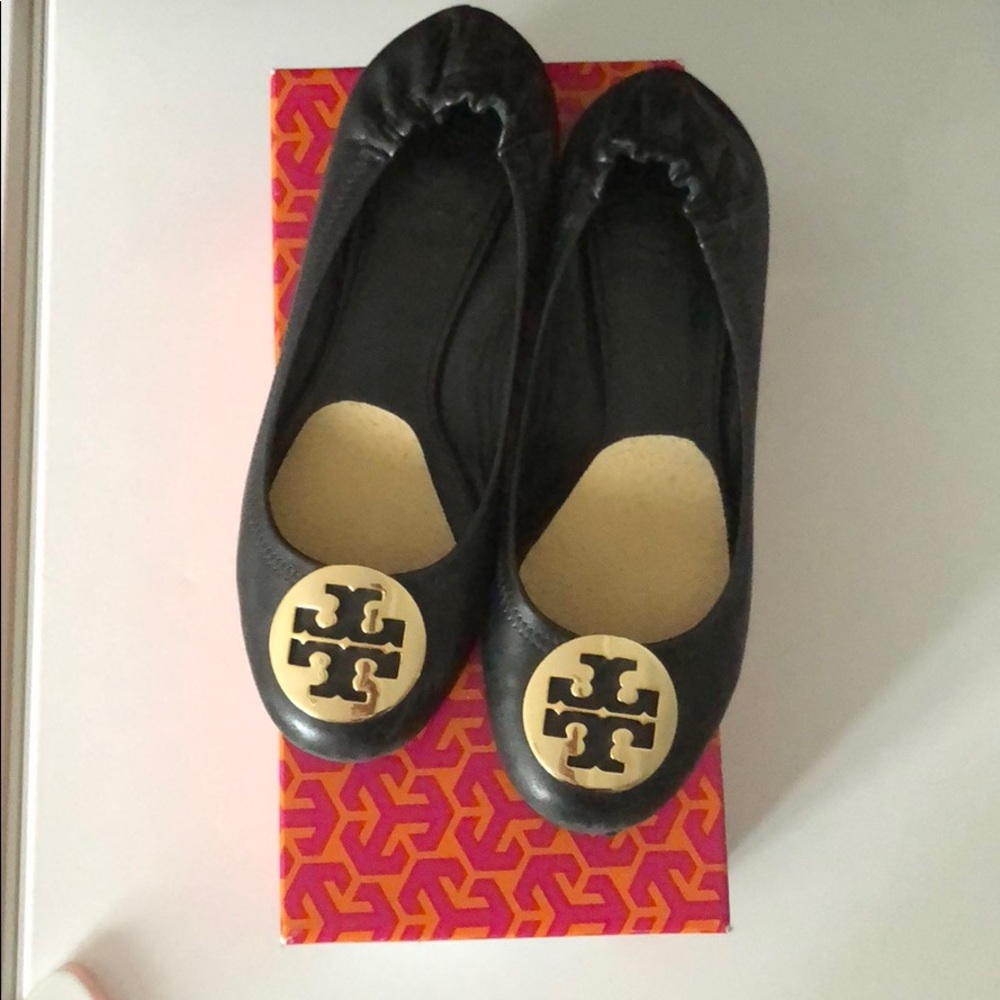 Tory Burch Classic Reva Ballet Flat Black/Gold
